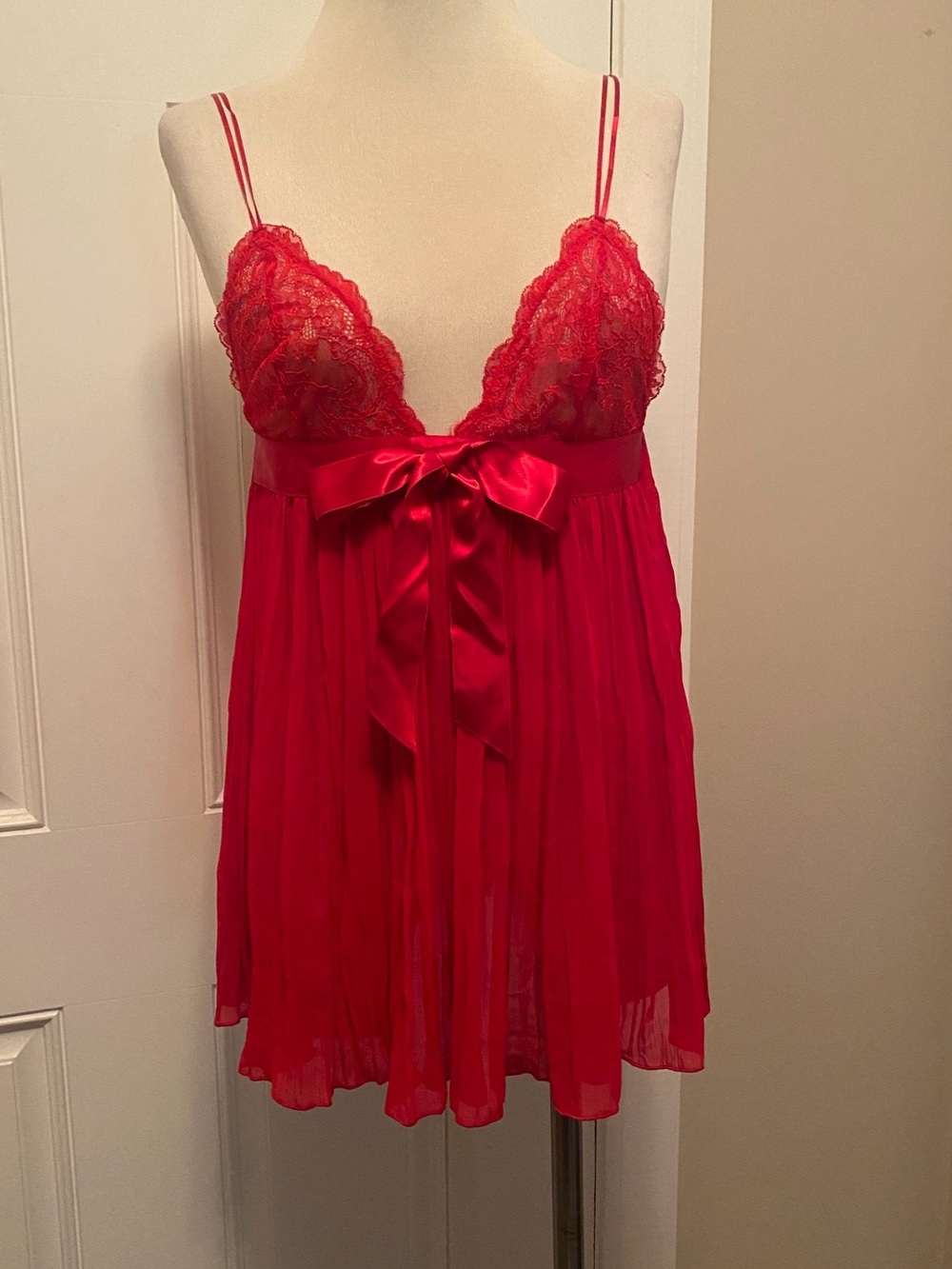 Victoria's Secret Red Lace & Satin Babydoll
